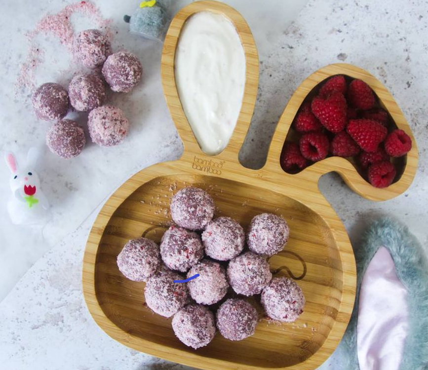 Raspberry and Coconut Bliss Balls